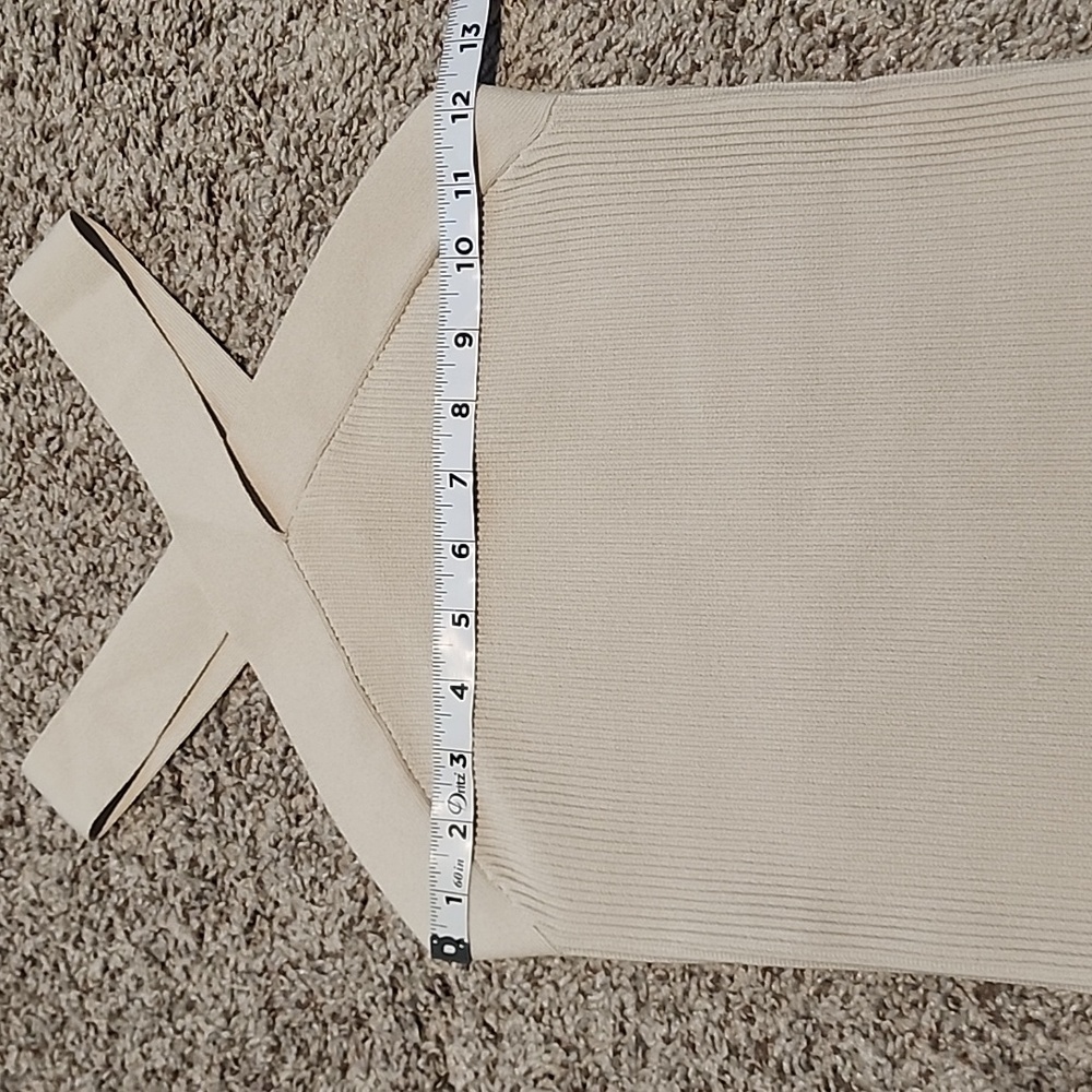 Babaton Cream Ribbed Mini Dress - Picture 9 of 10